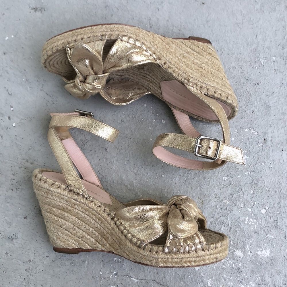 Loeffler Randall metallic bow heeled espadrilles - Picture 2 of 7